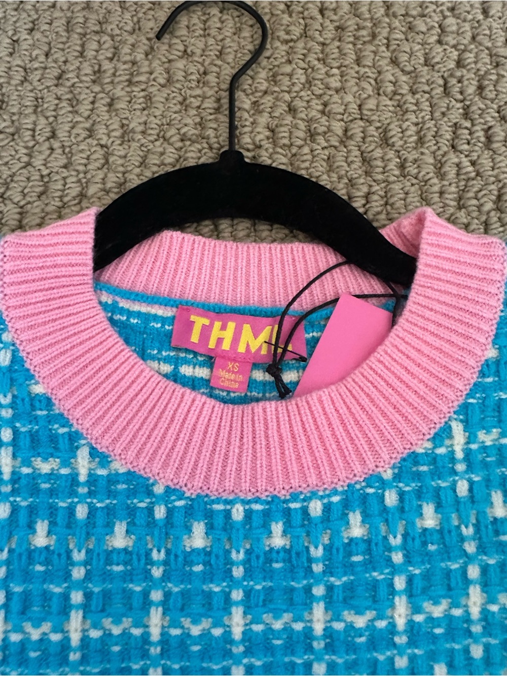 THML Turquoise and Pink Patterned Sweater - Picture 3 of 3